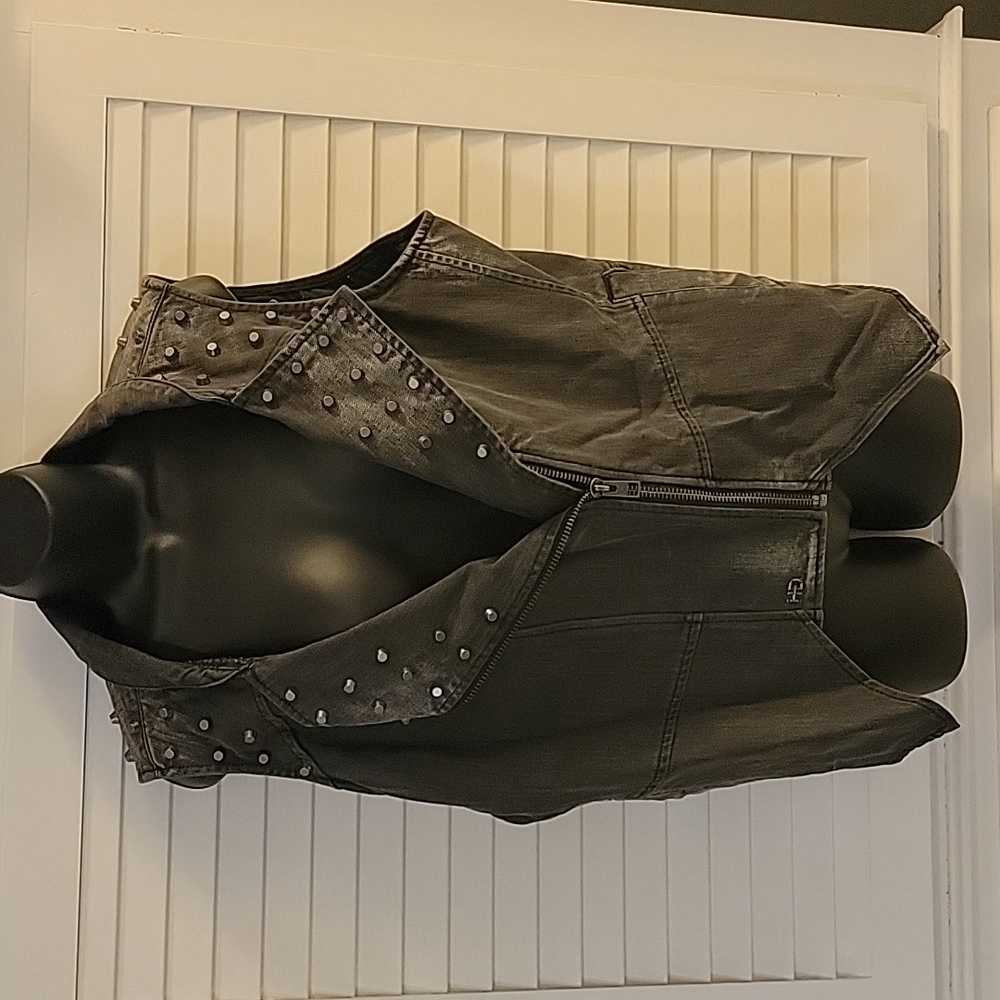 Black Jean Harley Davidson vest 1x